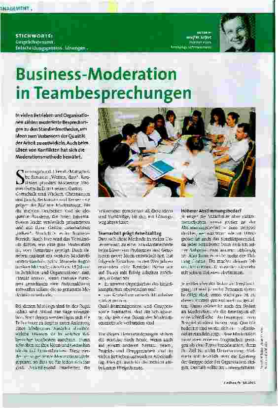 Vorschauseite 1: Business-Moderation in Teambesprechungen