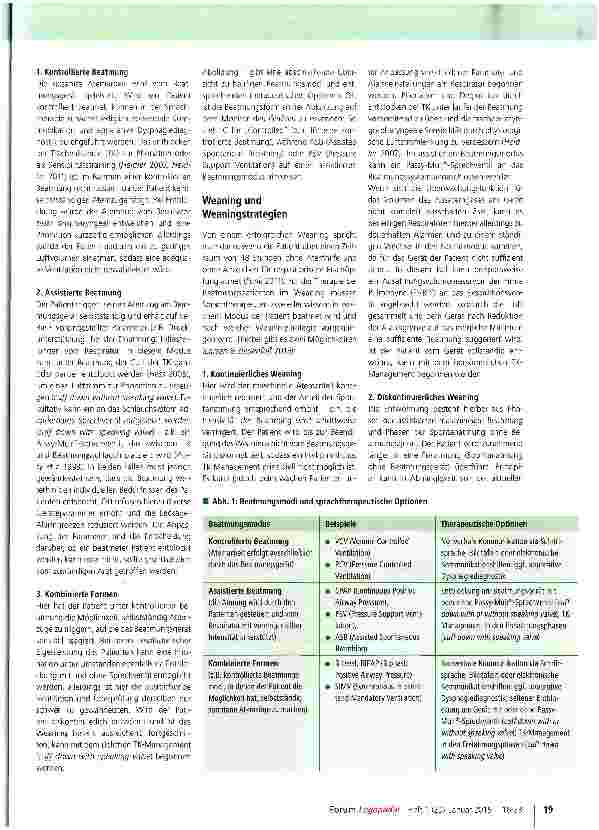 Vorschauseite 2: Therapie bei beatmeten Patienten