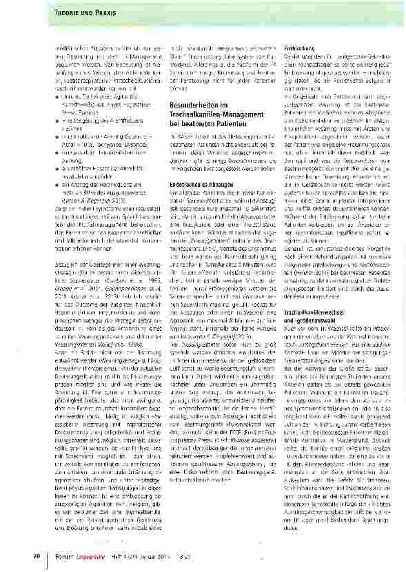 Vorschauseite 3: Therapie bei beatmeten Patienten