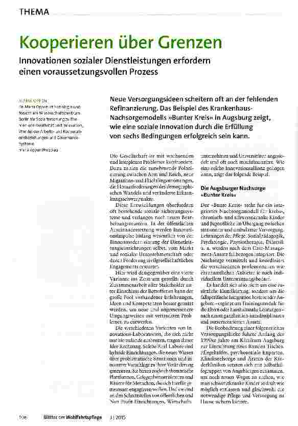 Vorschauseite 1: Kooperieren über Grenzen
