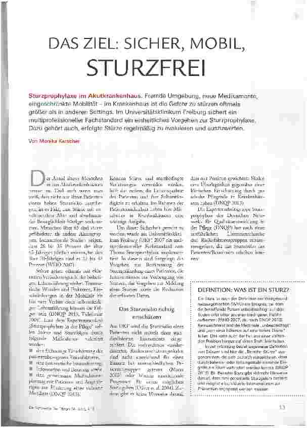 Vorschauseite 2: DAS ZIEL: SICHER, MOBIL, STURZFREI