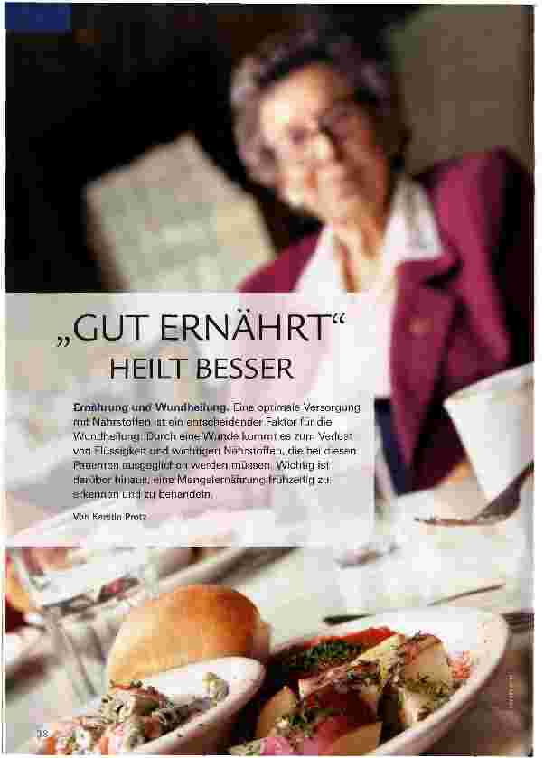 Vorschauseite 1: GUT ERNÄHRT HEILT BESSER