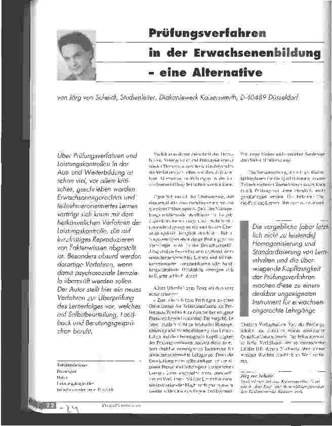 Vorschauseite 1: Prüfungsverfahren in der Erwachsenenbildung - eine Alternative