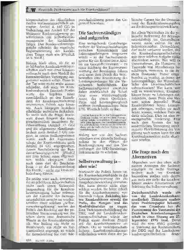 Vorschauseite 3: Floatende Punktwerte auch für Krankenhäuser?
