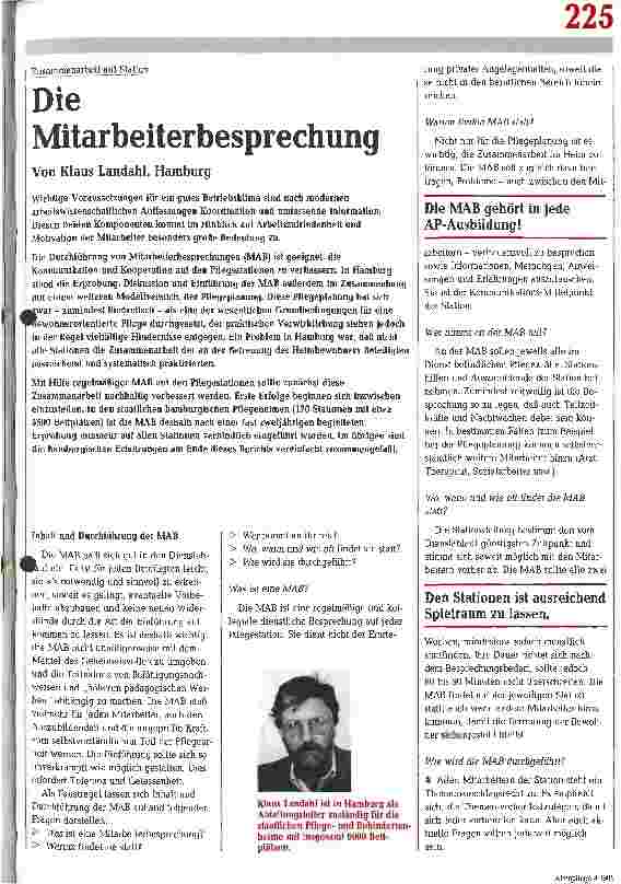 Vorschauseite 1: Die Mitarbeiterbesprechung