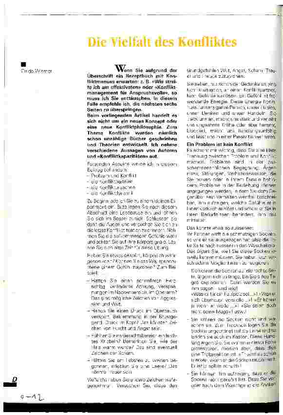 Vorschauseite 1: Die Vielfalt des Konfliktes