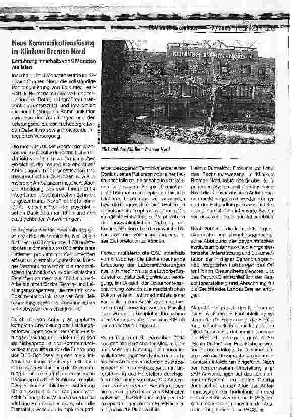 Vorschauseite 4: EDV im Krankenhaus