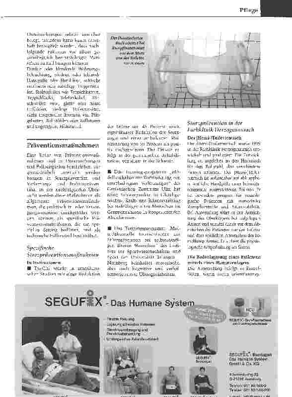 Vorschauseite 4: Dem Sturz vorbeugen. Bodenlagerung als Präventivmaßnahme