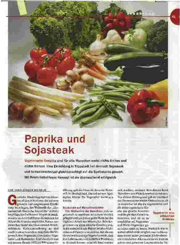 Vorschauseite 1: Paprika und Sojasteak