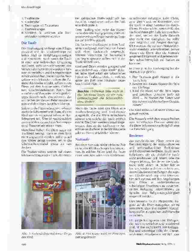 Vorschauseite 2: Taufe eines Kindes in der Klinik