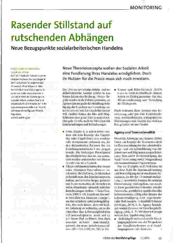 Vorschauseite 1: Rasender Stillstand auf rutschenden Abhängen