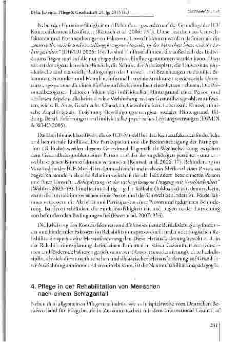 Vorschauseite 5: Kooperation von Pflege und Neuro-rehabilitationspädagogik in der Rehabilitation nach einem Schlaganfail