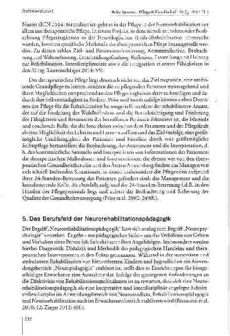 Vorschauseite 6: Kooperation von Pflege und Neuro-rehabilitationspädagogik in der Rehabilitation nach einem Schlaganfail