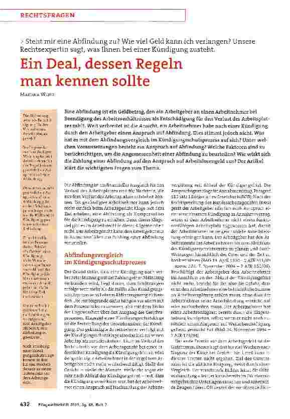 Vorschauseite 1: Ein Deal, dessen Regeln man kennen sollte