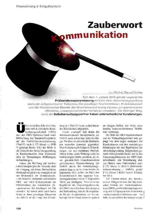 Vorschauseite 1: Zauberwort Kommunikation