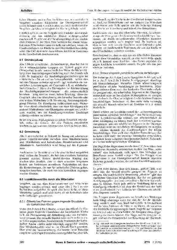 Vorschauseite 4: Änderungen im Loyalitätsrecht der Katholischen Kirche