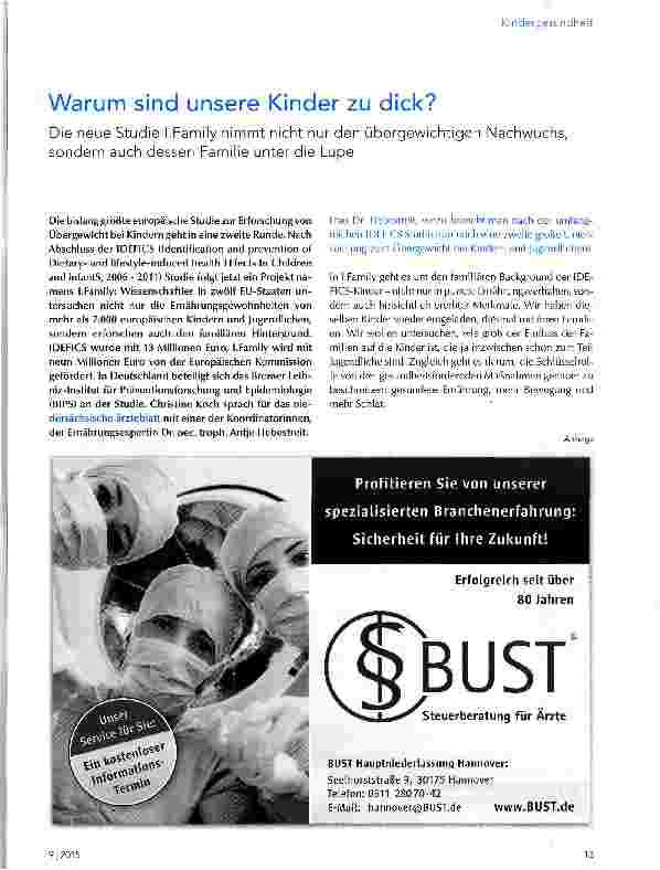 Vorschauseite 1: Warum sind unsere Kinder zu dick?