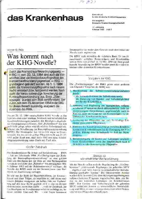Vorschauseite 1: Was kommt nach der KHG- Novelle