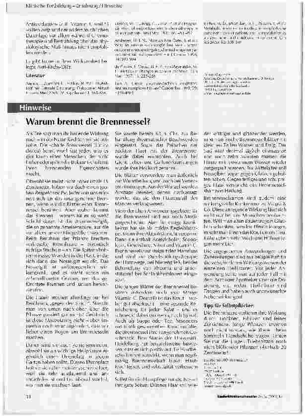 Vorschauseite 3: Welchen Einfluss hat die Ernährung auf die Prognose von krebskranken Kindern?