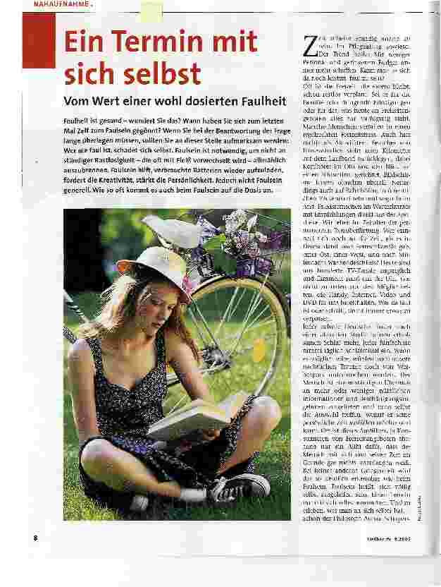 Vorschauseite 1: Ein Termin mit sich selbst