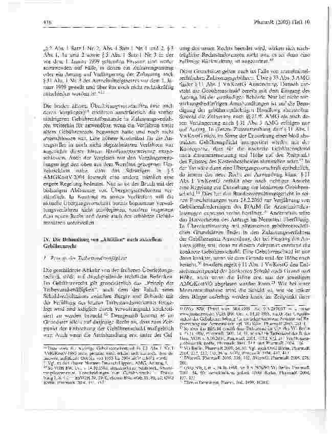 Vorschauseite 3: Der maßgebliche Zeitpunkt für Gebühren im arzneimittelrechtlichen Zulassungsverfahren