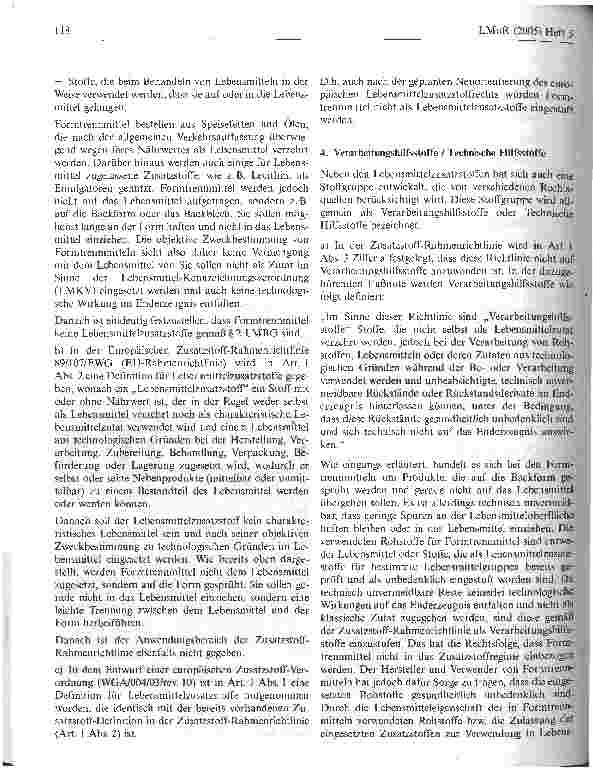 Vorschauseite 3: Wie sind Formtrennmittel lebensmittelrechtlich zu beurteilen?