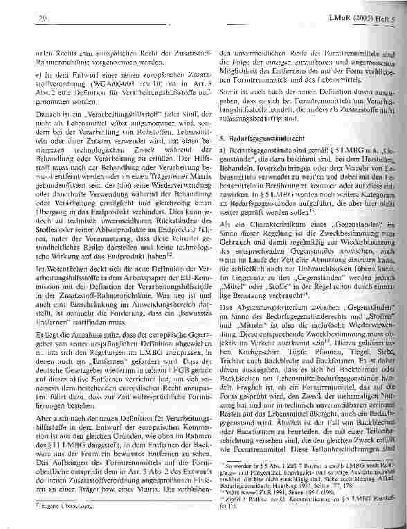 Vorschauseite 5: Wie sind Formtrennmittel lebensmittelrechtlich zu beurteilen?