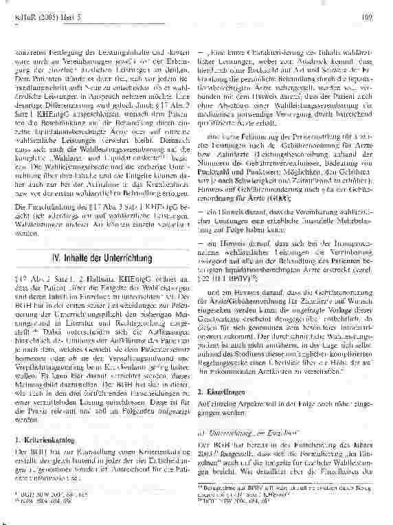 Vorschauseite 4: Unwirksame Wahlleistungsvereinbarungen bei Verstoß gegen Informationspflichten
