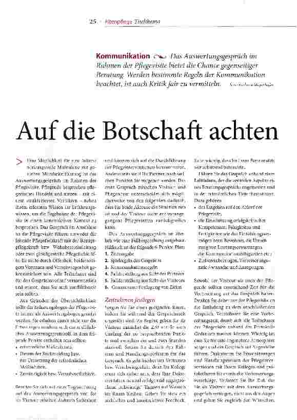 Vorschauseite 2: Auf die Botschaft achten