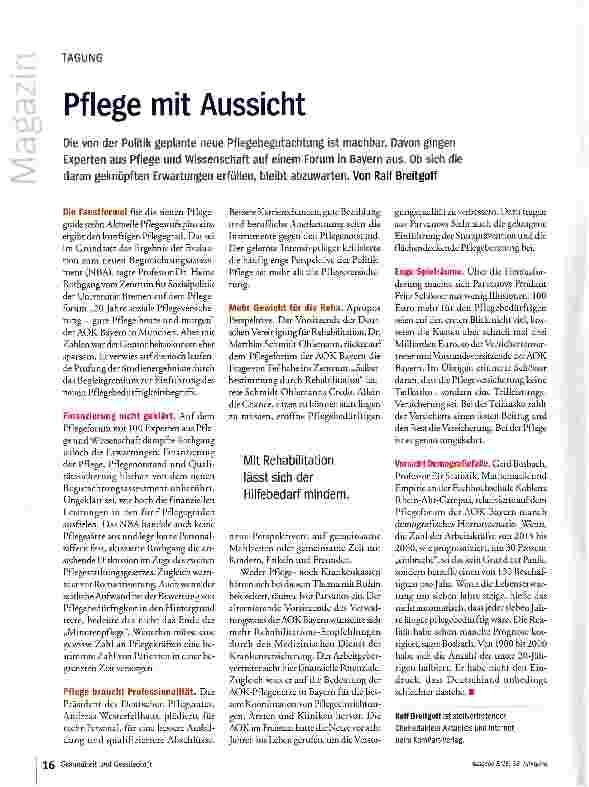 Vorschauseite 1: Pflege mit Aussicht