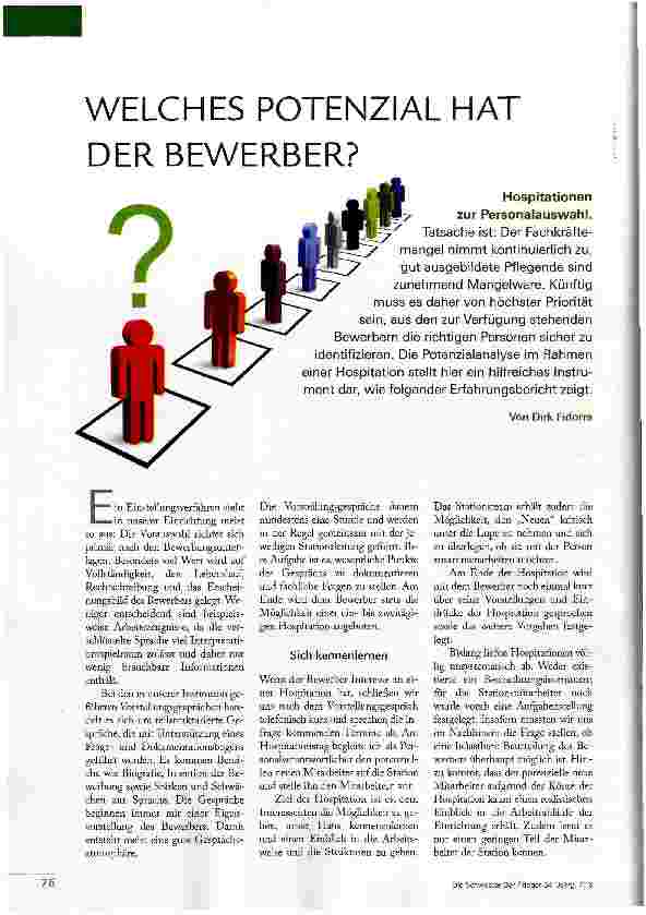 Vorschauseite 1: WELCHES POTENZIAL HAT DER BEWERBER?
