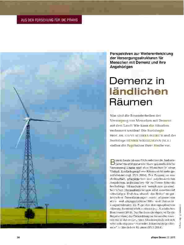 Vorschauseite 1: Demenz in ländlichen Räumen