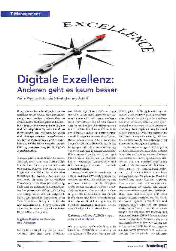 Vorschauseite 1: Digitale Exzellenz: Anderen geht es kaum besser