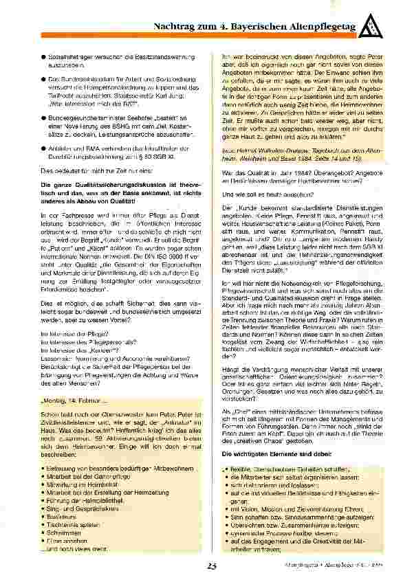 Vorschauseite 5: Qualitätssicherung aus kommunaler Sicht Die Pflegekonferenz
