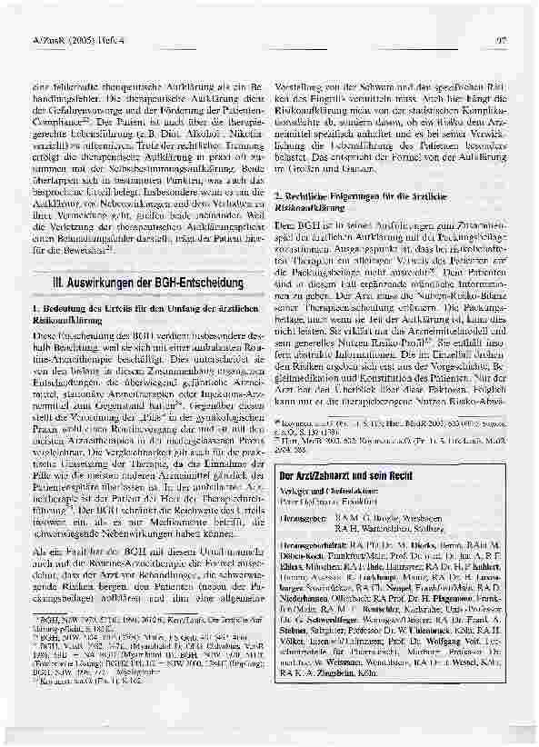 Vorschauseite 3: Die Aufklärung des Patienten vor der Arzneitherapie durch Arzt und pharmazeutischen Unternehmer