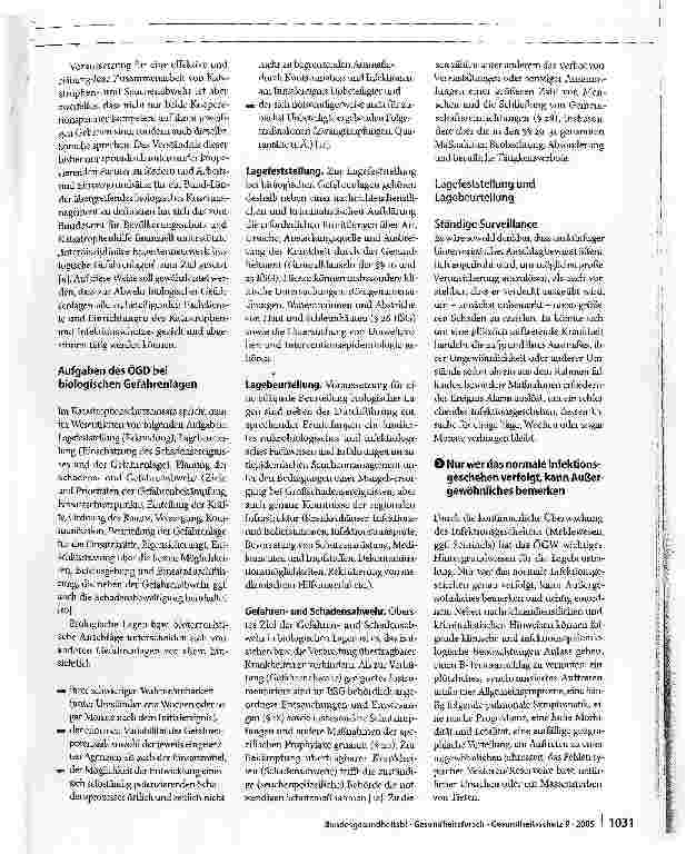 Vorschauseite 4: Management bioterroristischer Anschläge mit gefährlichen infektiösen Agenzien