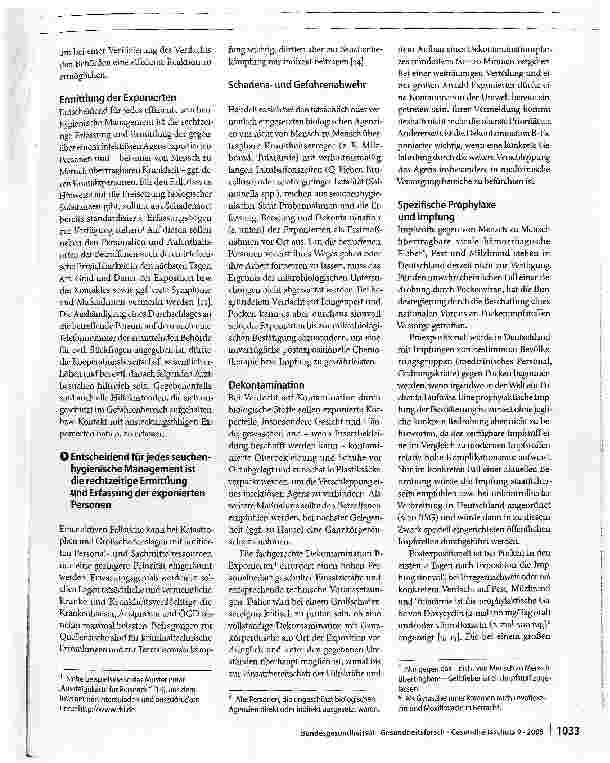 Vorschauseite 6: Management bioterroristischer Anschläge mit gefährlichen infektiösen Agenzien