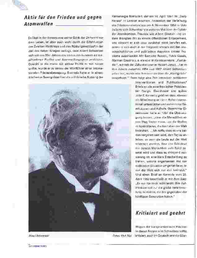 Vorschauseite 4: Albert SchweitzerAntwortversuche auf die Herausforderungen unserer Zeit
