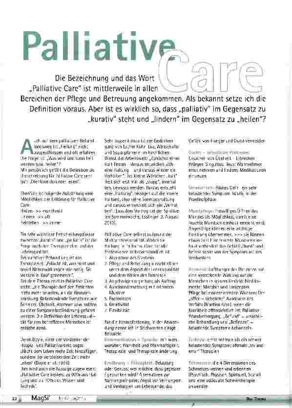 Vorschauseite 1: Palliative Care