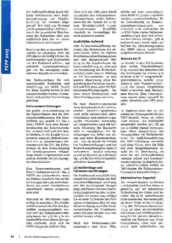 Vorschauseite 2: Detailtiefe der OPS Aktuelle Entwicklungen und Fragestellungen