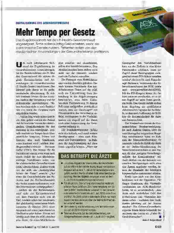 Vorschauseite 1: Mehr Tempo per Gesetz