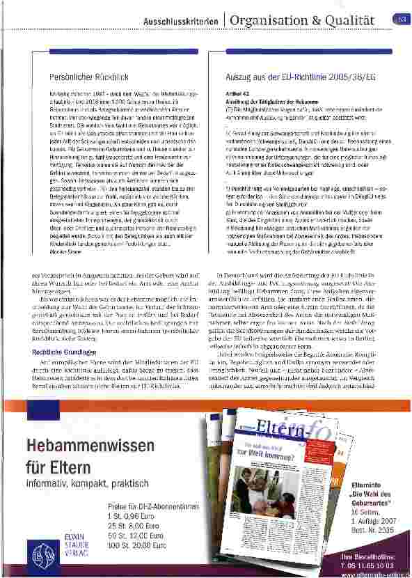 Vorschauseite 2: QM in der Freiberuflichkeit Teil 16 Praktisch keine freie Wahl
