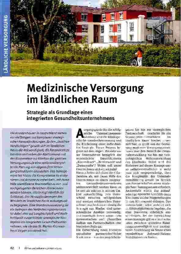 Vorschauseite 1: Medizinische Versorgung im ländlichen Raum