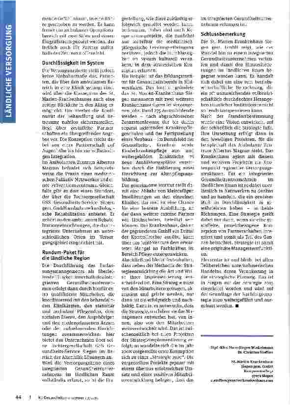 Vorschauseite 3: Medizinische Versorgung im ländlichen Raum