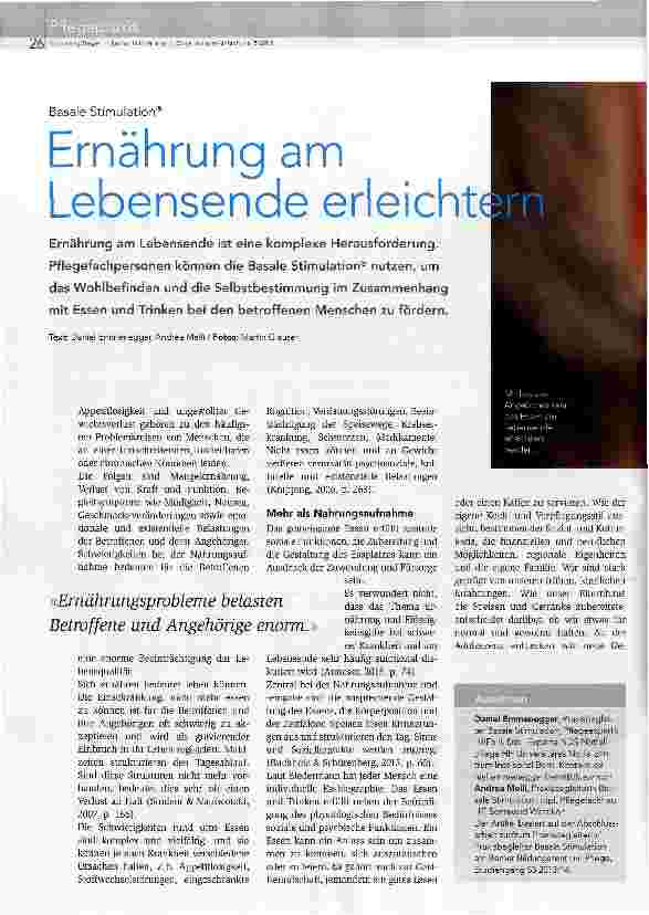 Vorschauseite 1: Ernährung am Lebensende erleichtert