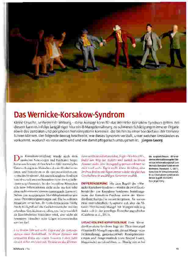 Vorschauseite 1: Das Wernicke-Korsakow-Syndrom