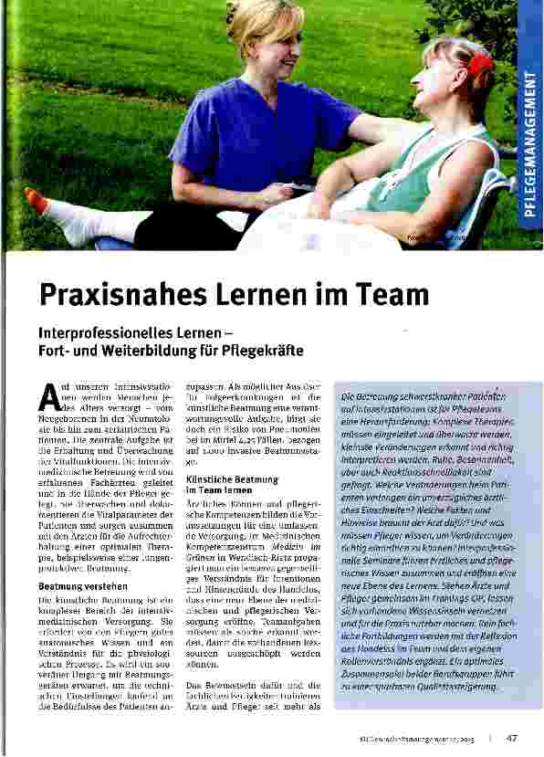 Vorschauseite 1: Praxisnahes Lernen im Team
