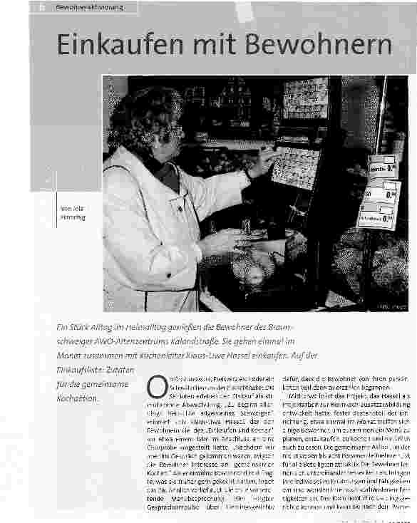 Vorschauseite 1: Einkaufen mit Bewohnern