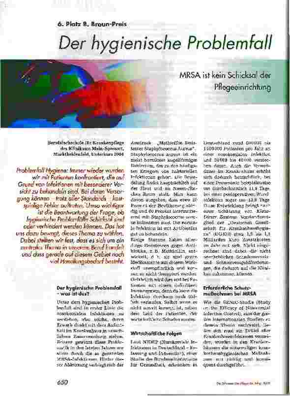 Vorschauseite 1: Der hygienische Problemfall