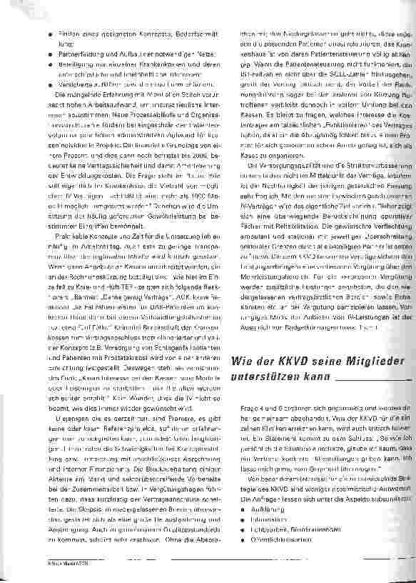 Vorschauseite 5: Umfrage zur Integrierten VersorgungZusammenfassung und Auswertung der Rückmeldungen auf die KKVD-Online-Umfrage